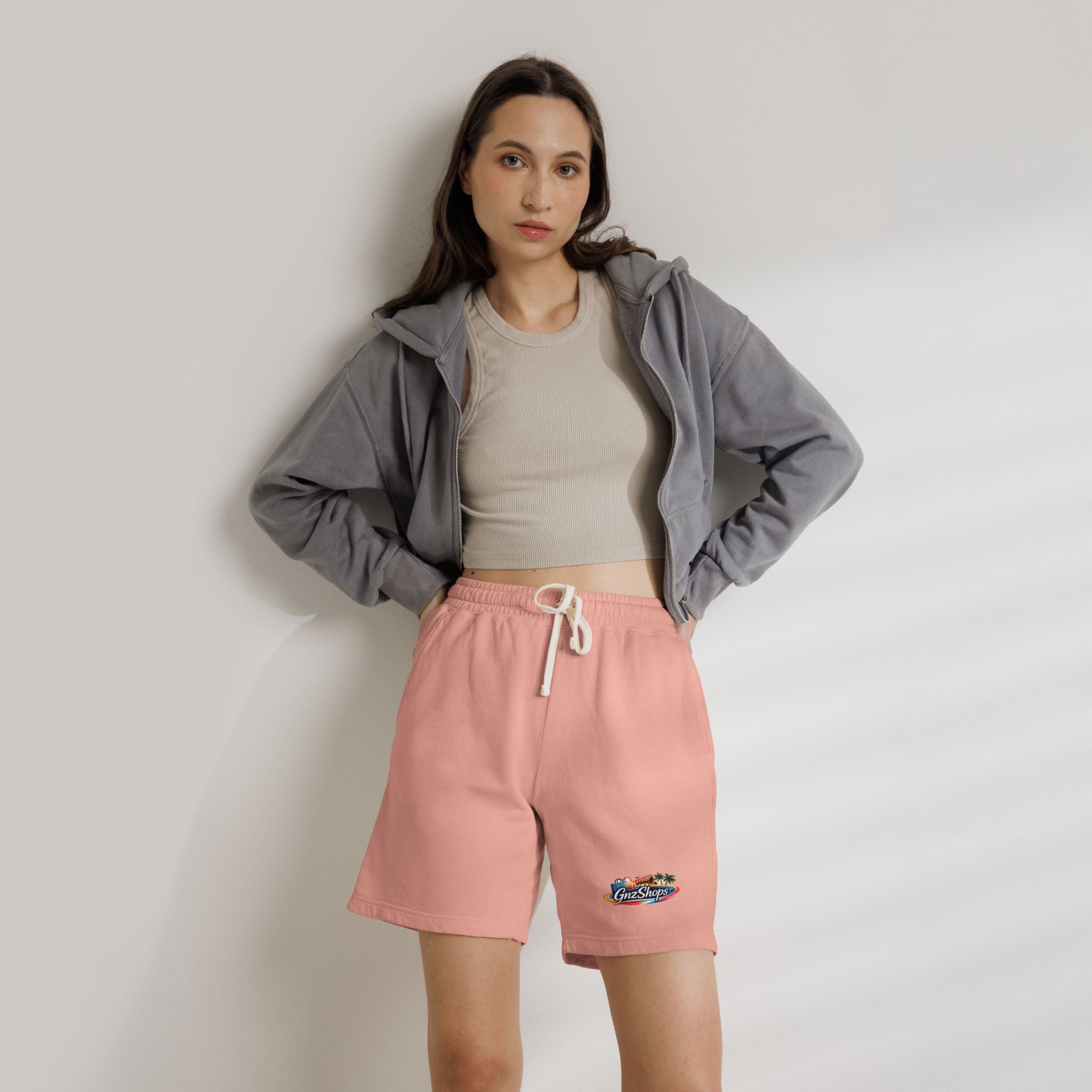 GNZ Unisex Garment-Dyed Lightweight Fleece Sweat Shorts