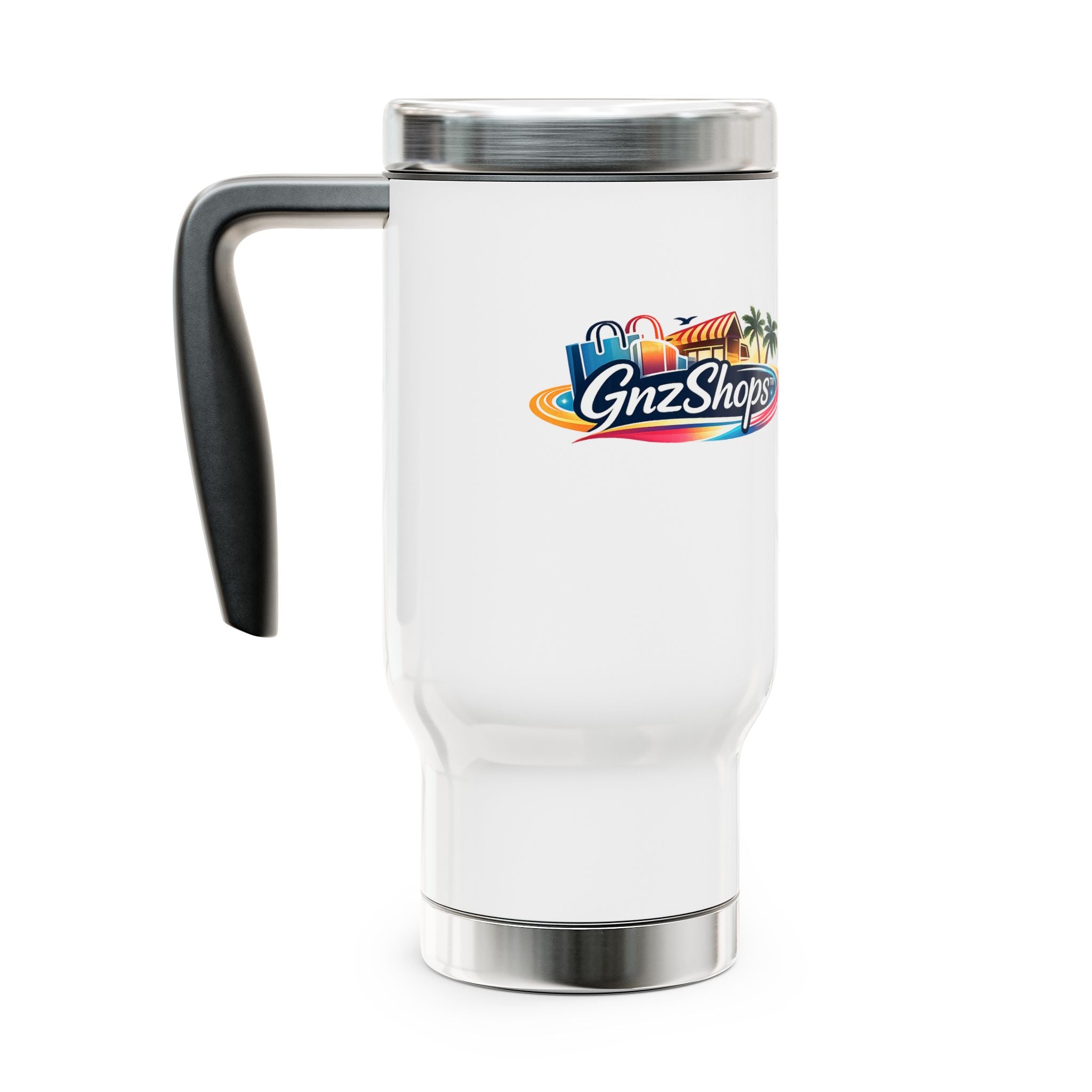 GNZ Stainless Steel Travel Mug with Handle, 14oz